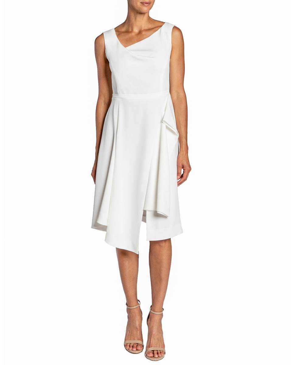 Shirley1 Cowl-Neck Asymmetric Dress
